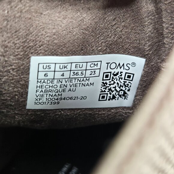 Toms Ankle Wedge Booties Size 6 Tan Suede Comfort Western Desert Chelsea Boots - Picture 10 of 10